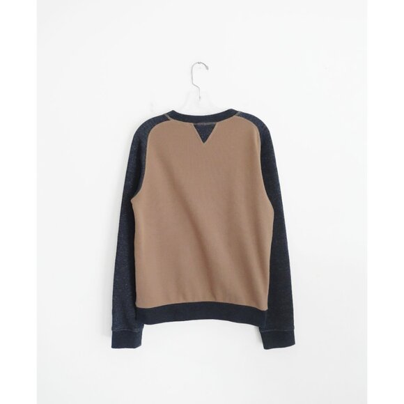 Dries Van Noten Light Brown Dark Grey French Terry Raglan Sweatshirt sz Medium - Picture 2 of 3